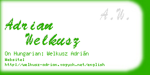 adrian welkusz business card